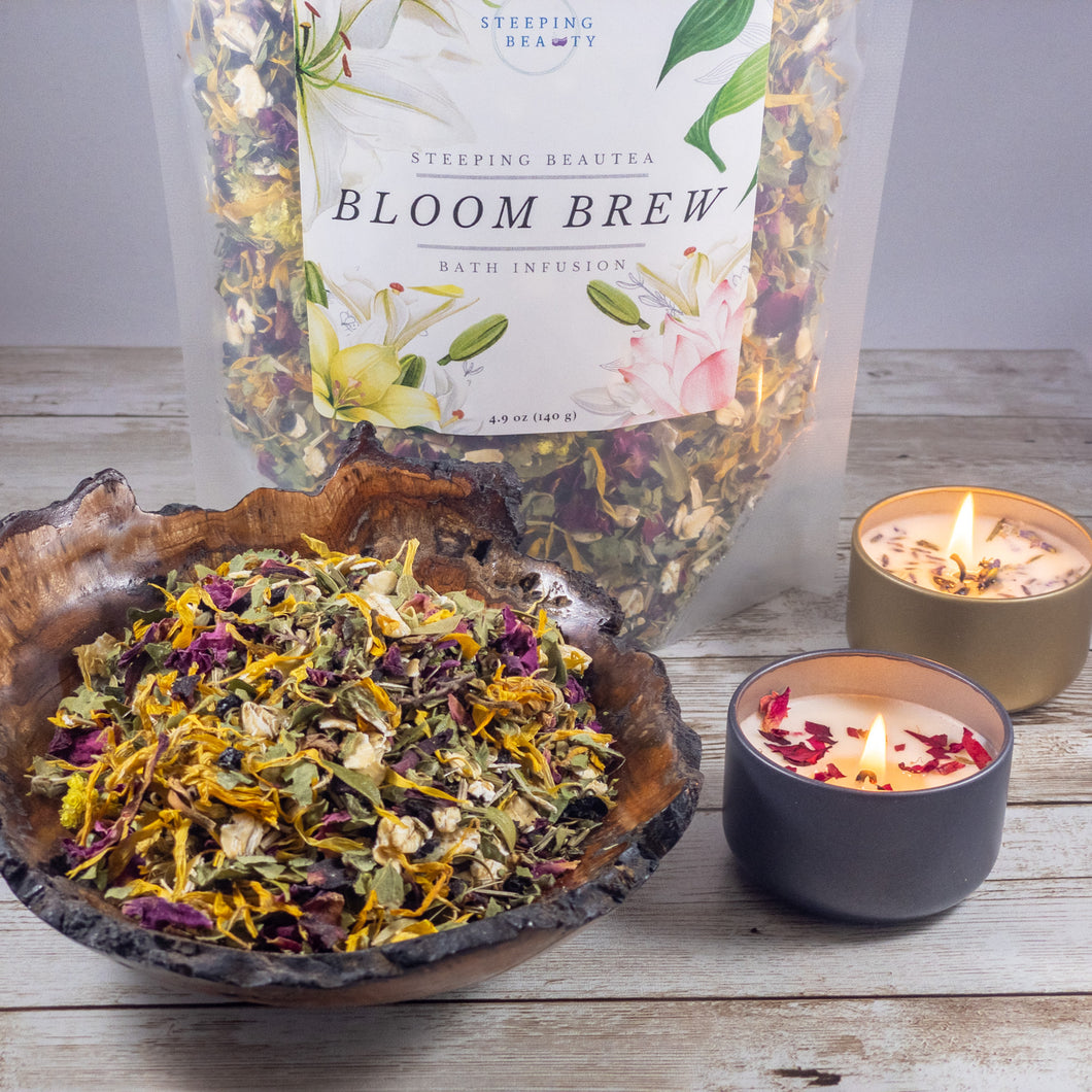 Steeping BeauTea Bloom Brew